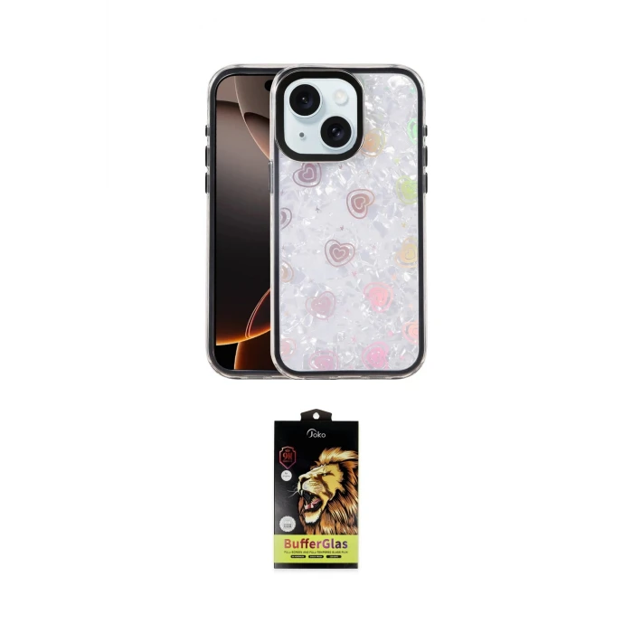 ieg™ iPhone 14 Kılıf Odak Prime - Siyah Buffer Cam Ekran Koruyucu