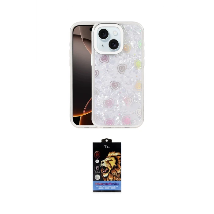 ieg™ iPhone 14 Kılıf Odak Prime - Siyah Buffer Hayalet Cam Ekran Koruyucu