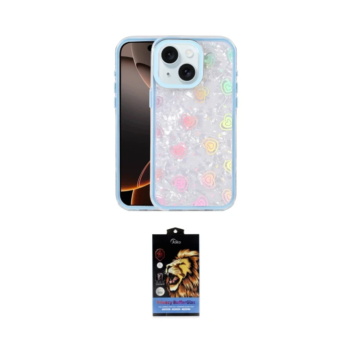 ieg™ iPhone 14 Kılıf Odak Prime - Siyah Buffer Hayalet Cam Ekran Koruyucu