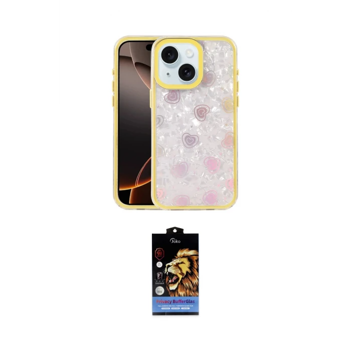 ieg™ iPhone 14 Kılıf Odak Prime - Siyah Buffer Hayalet Cam Ekran Koruyucu
