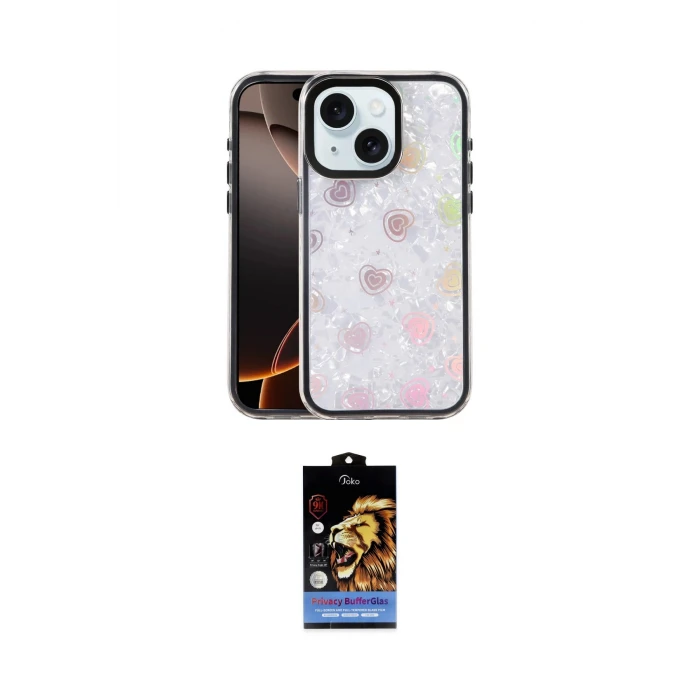 ieg™ iPhone 14 Kılıf Odak Prime - Siyah Buffer Hayalet Cam Ekran Koruyucu