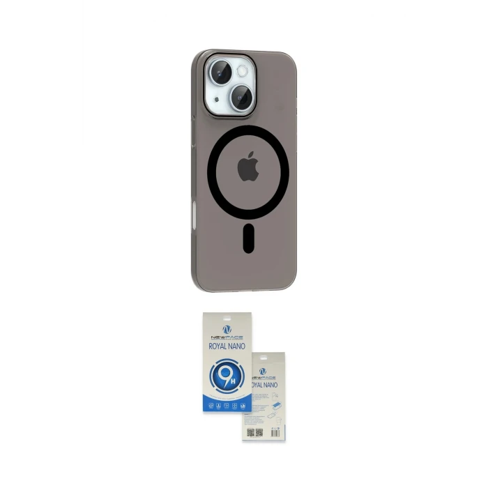 ieg™ iPhone 14 Kılıf Pusula Form Özel Seri - Şeffaf Royal Nano Ekran Koruyucu
