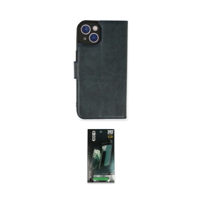ieg™ iPhone 14 Kılıf Siluet Işık Serisi - Şeffaf 360 Full Body Arka Koruyucu