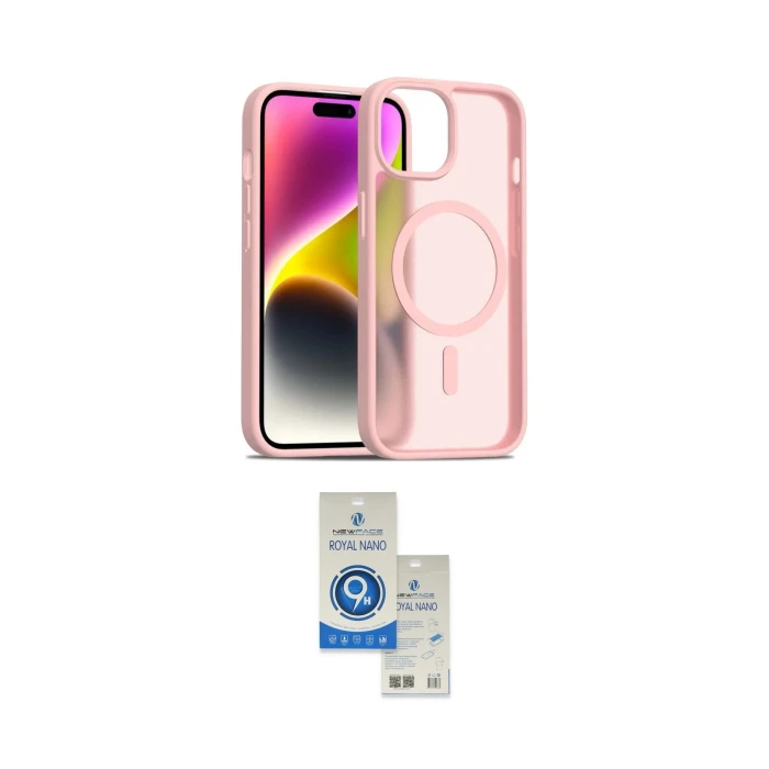 ieg™ iPhone 14 Kılıf Siluet Minimal Prime - Şeffaf Royal Nano Ekran Koruyucu
