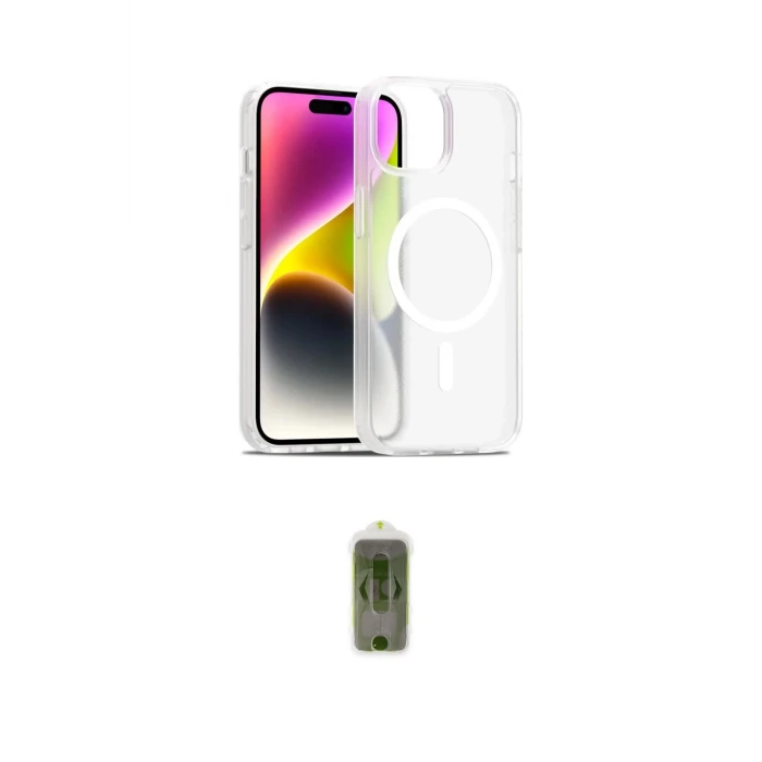 ieg™ iPhone 14 Kılıf Siluet Minimal Prime - Siyah Joko Magic 5D Hayalet Cam