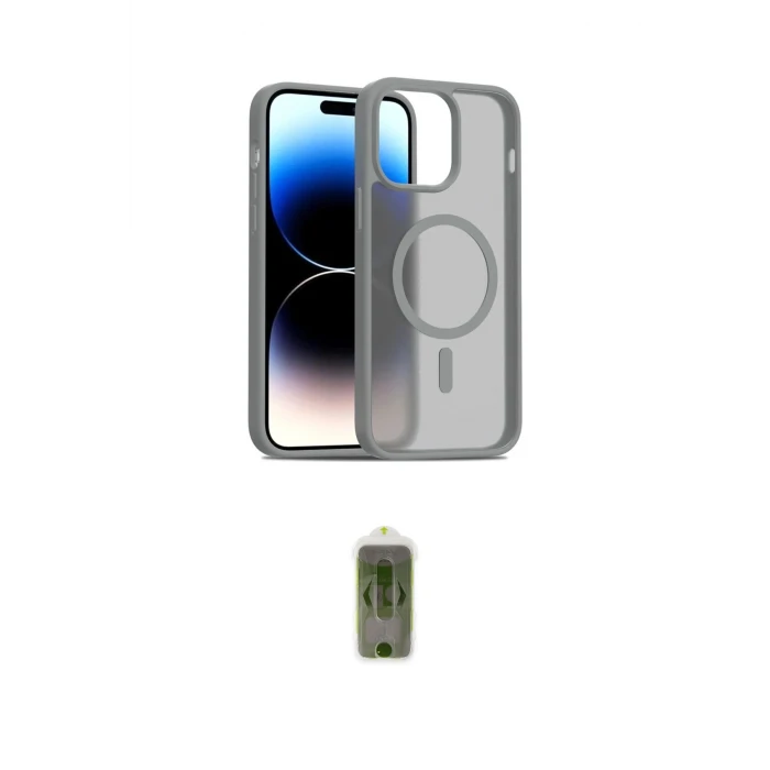 ieg™ iPhone 14 Kılıf Siluet Minimal Prime - Siyah Joko Magic 5D Hayalet Cam