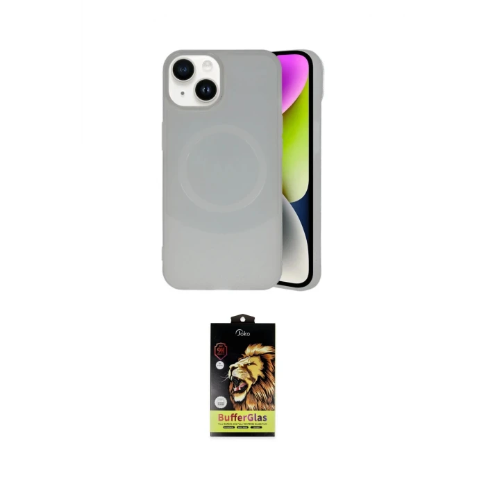 ieg™ iPhone 14 Kılıf Ufuk Serisi - Siyah Buffer Cam Ekran Koruyucu