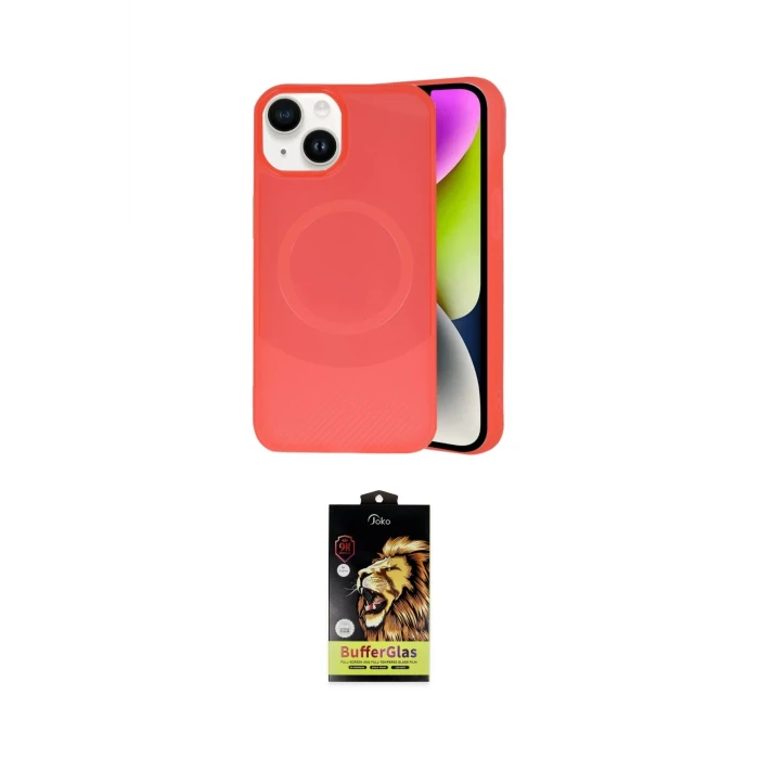 ieg™ iPhone 14 Kılıf Ufuk Serisi - Siyah Buffer Cam Ekran Koruyucu