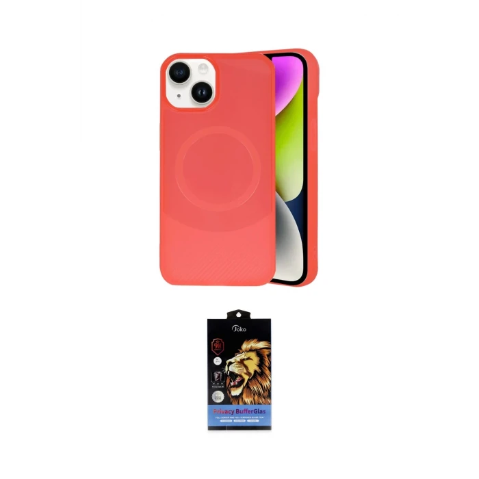 ieg™ iPhone 14 Kılıf Ufuk Serisi - Siyah Buffer Hayalet Cam Ekran Koruyucu