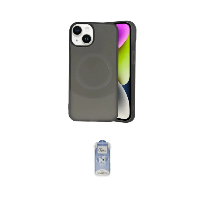 ieg™ iPhone 14 Kılıf Ufuk Serisi - Siyah Joko Magic 5D Cam