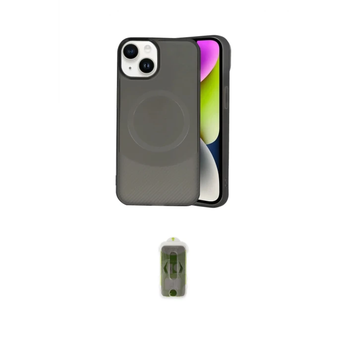 ieg™ iPhone 14 Kılıf Ufuk Serisi - Siyah Joko Magic 5D Hayalet Cam