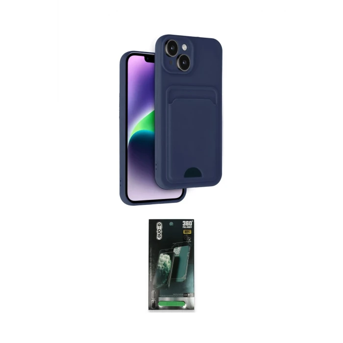 ieg™ iPhone 14 Kılıf Vadi Çizgi Prime - Şeffaf 360 Full Body Arka Koruyucu
