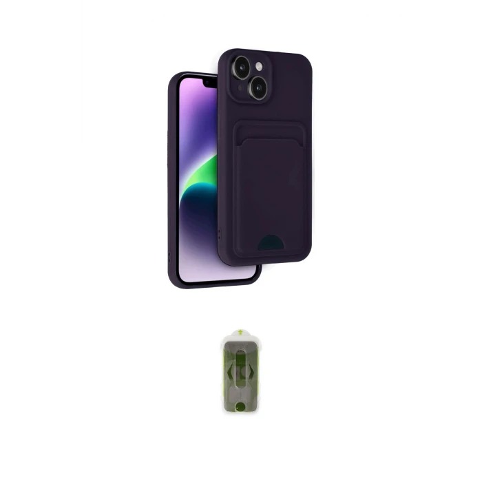 ieg™ iPhone 14 Kılıf Vadi Çizgi Prime - Siyah Joko Magic 5D Hayalet Cam