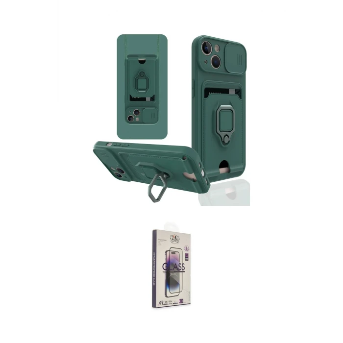 ieg™ iPhone 14 Kılıf Vadi Form Prime - Siyah Bilvis 3D Cam Ekran Koruyucu