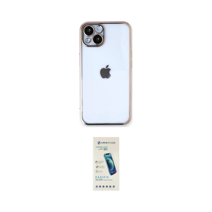 ieg™ iPhone 14 Kılıf Vadi Minimal - Şeffaf Pasifik Cam Ekran Koruyucu