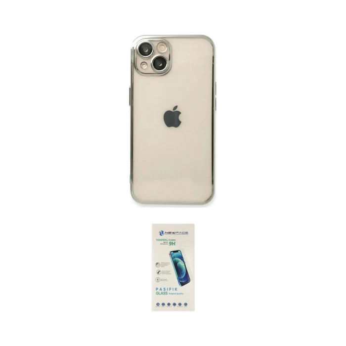 ieg™ iPhone 14 Kılıf Vadi Minimal - Şeffaf Pasifik Cam Ekran Koruyucu