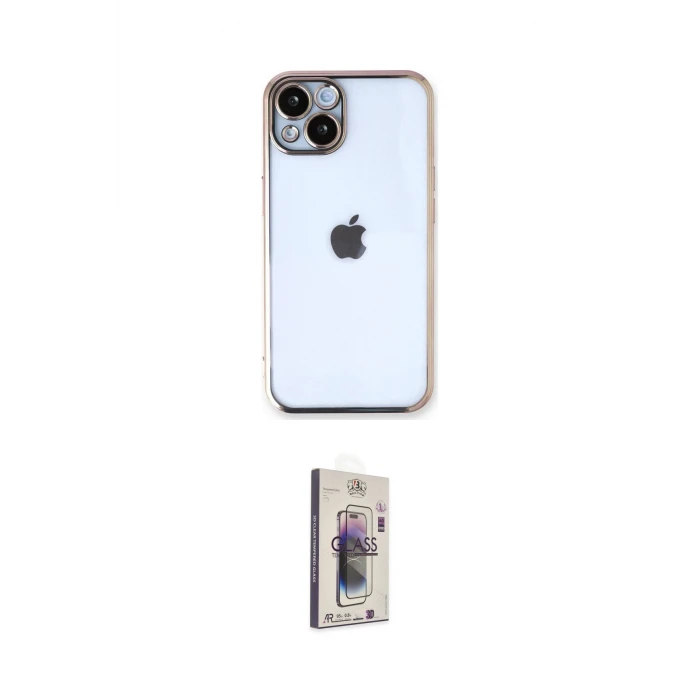 ieg™ iPhone 14 Kılıf Vadi Minimal - Siyah Bilvis 3D Cam Ekran Koruyucu