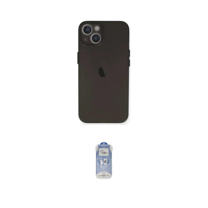 ieg™ iPhone 14 Kılıf Yadigar Yansıma Serisi - Siyah Joko Magic 5D Cam