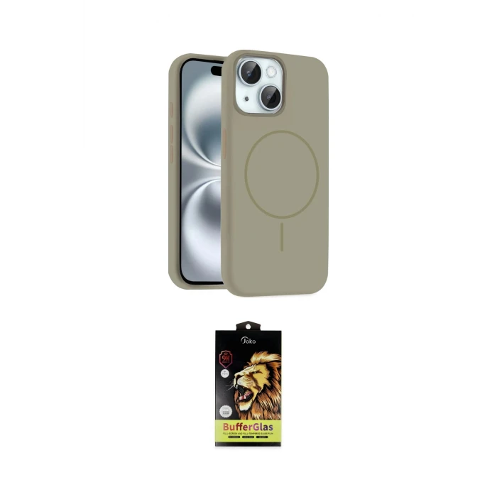 ieg™ iPhone 14 Kılıf Yankı Form Serisi - Siyah Buffer Cam Ekran Koruyucu