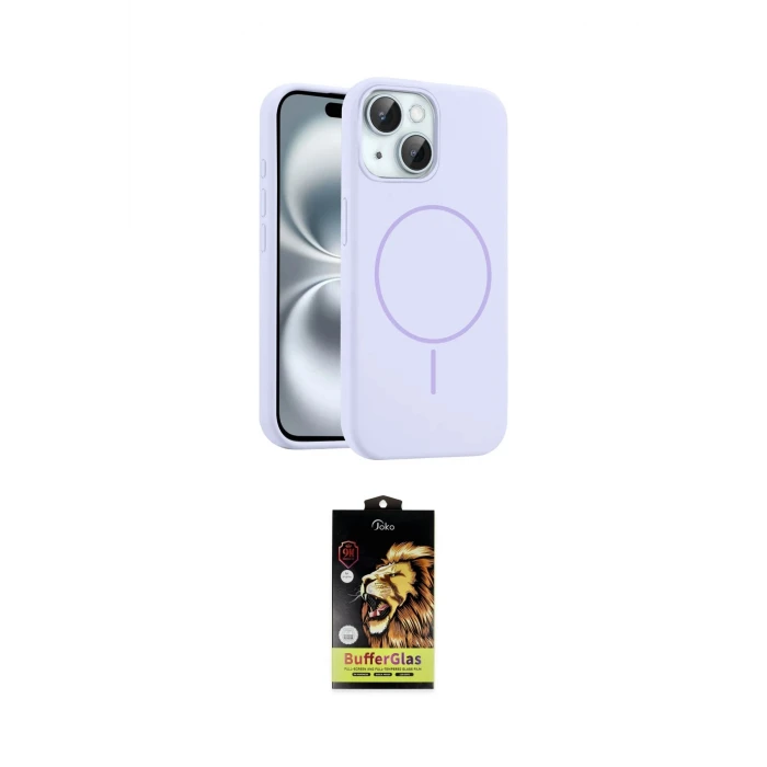 ieg™ iPhone 14 Kılıf Yankı Form Serisi - Siyah Buffer Cam Ekran Koruyucu