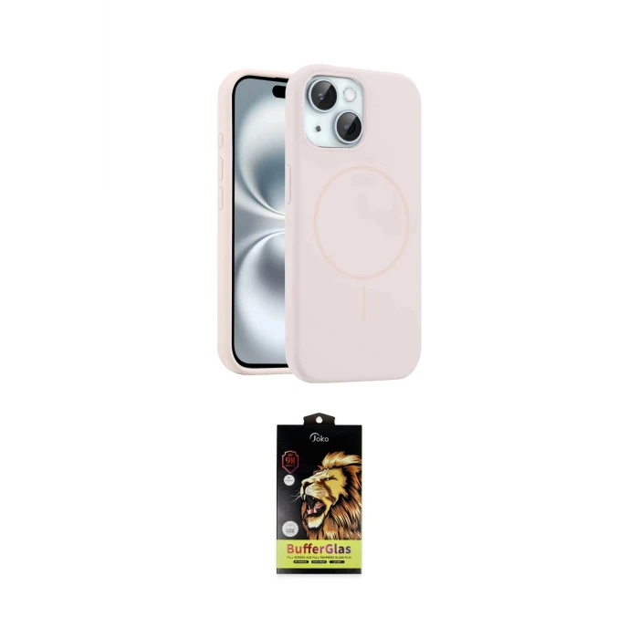 ieg™ iPhone 14 Kılıf Yankı Form Serisi - Siyah Buffer Cam Ekran Koruyucu