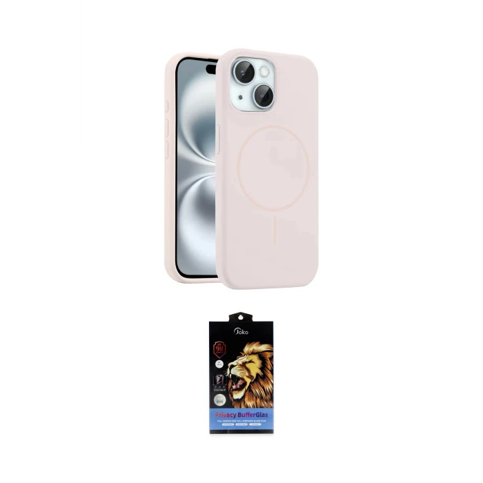 ieg™ iPhone 14 Kılıf Yankı Form Serisi - Siyah Buffer Hayalet Cam Ekran Koruyucu