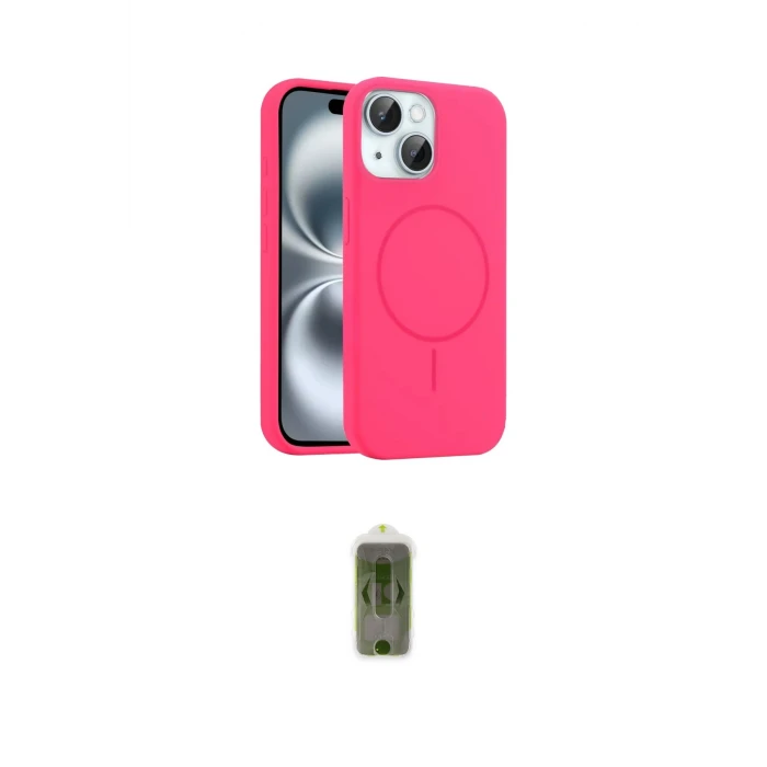 ieg™ iPhone 14 Kılıf Yankı Form Serisi - Siyah Joko Magic 5D Hayalet Cam