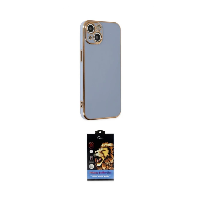 ieg™ iPhone 14 Kılıf Yankı Serisi - Siyah Buffer Hayalet Cam Ekran Koruyucu