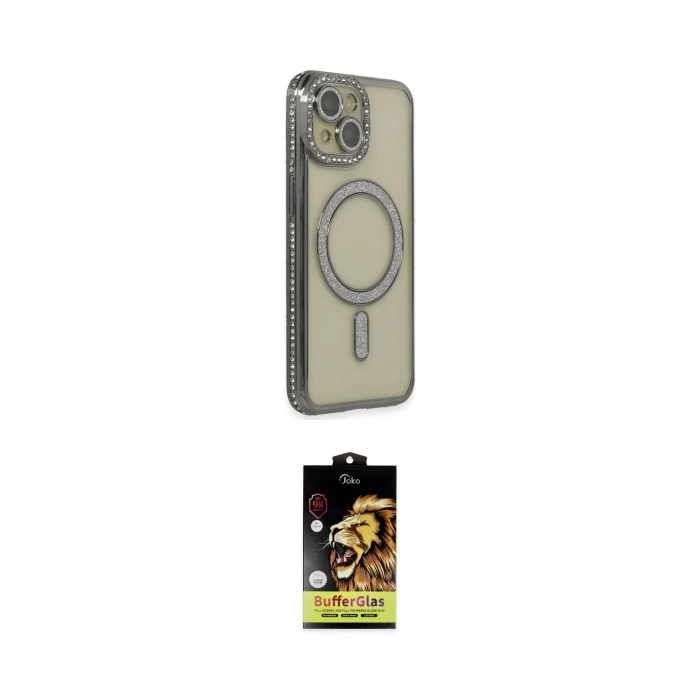 ieg™ iPhone 14 Kılıf Zirve Doku Prime - Siyah Buffer Cam Ekran Koruyucu