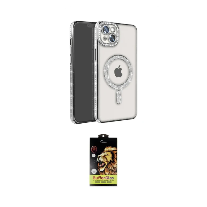 ieg™ iPhone 14 Kılıf Zirve Doku Prime - Siyah Buffer Cam Ekran Koruyucu