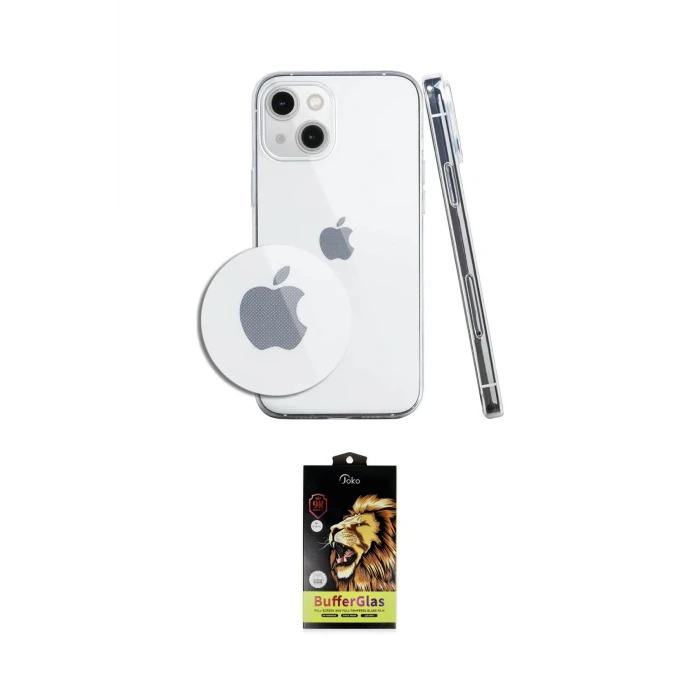 ieg™ iPhone 14 Kılıf Zirve Doku - Siyah Buffer Cam Ekran Koruyucu