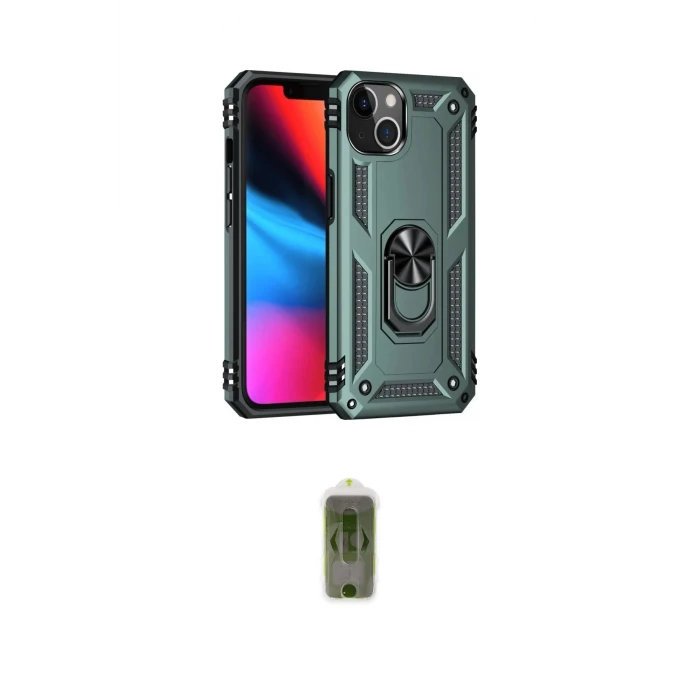 ieg™ iPhone 14 Plus Kılıf Ahenk Klasik Koleksiyonu - Siyah Joko Magic 5D Hayalet Cam