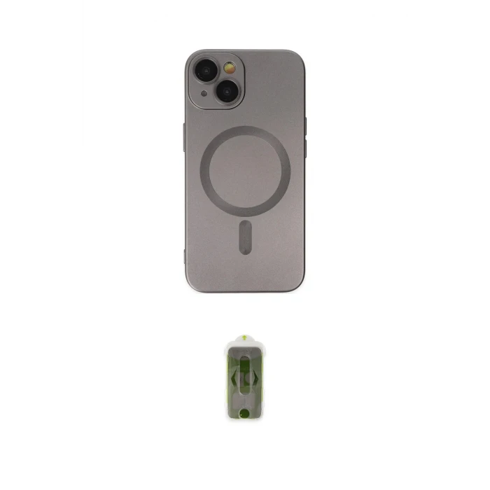 ieg™ iPhone 14 Plus Kılıf Akış Minimal Özel Seri - Siyah Joko Magic 5D Hayalet Cam