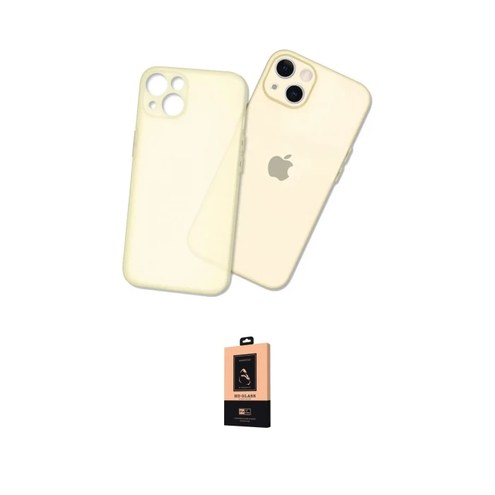 ieg™ iPhone 14 Plus Kılıf Atlas Minimal Prime - Şeffaf Maxco Cam Ekran Koruyucu
