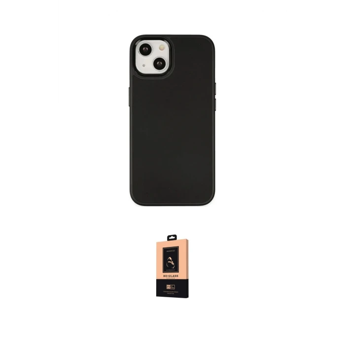 ieg™ iPhone 14 Plus Kılıf Çekirdek Çizgi - Şeffaf Maxco Cam Ekran Koruyucu