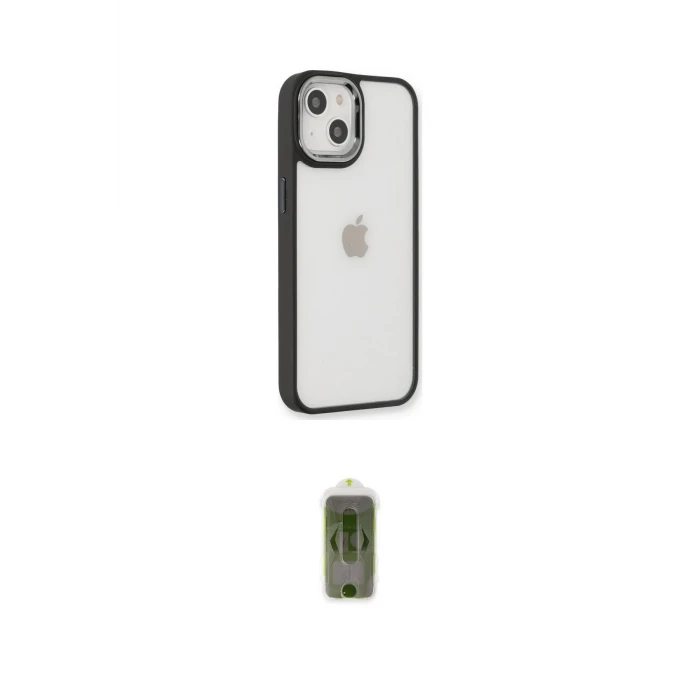 ieg™ iPhone 14 Plus Kılıf Eksen Doku Prime - Siyah Joko Magic 5D Hayalet Cam