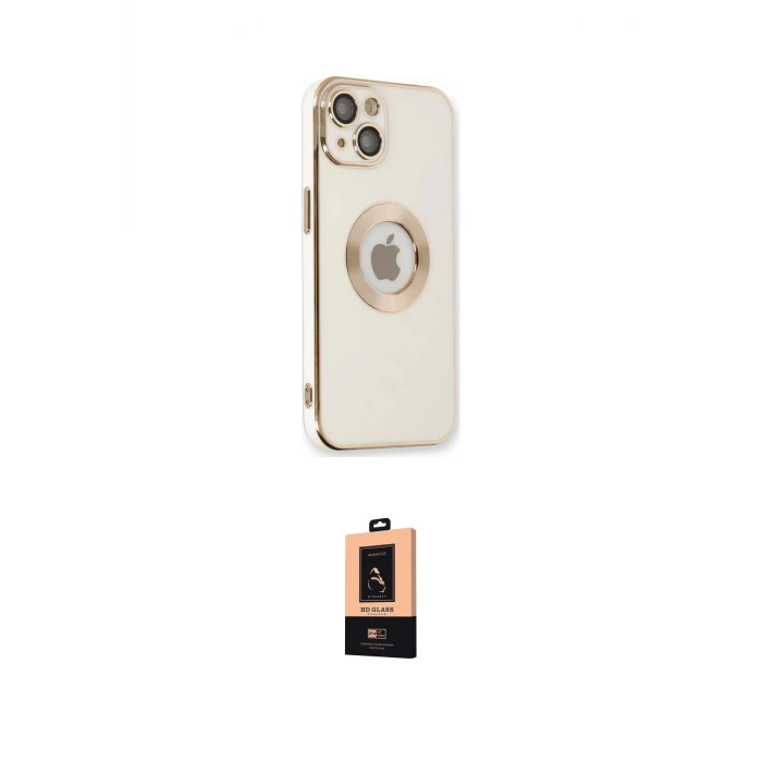 ieg™ iPhone 14 Plus Kılıf İz Form Serisi - Şeffaf Maxco Cam Ekran Koruyucu