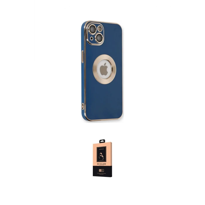 ieg™ iPhone 14 Plus Kılıf İz Form Serisi - Şeffaf Maxco Cam Ekran Koruyucu