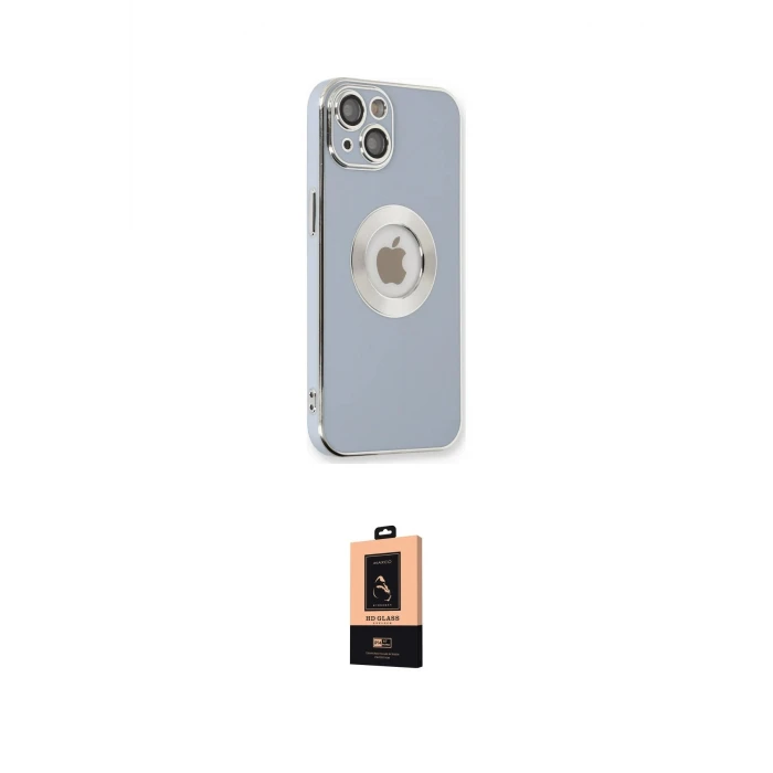 ieg™ iPhone 14 Plus Kılıf İz Form Serisi - Şeffaf Maxco Cam Ekran Koruyucu