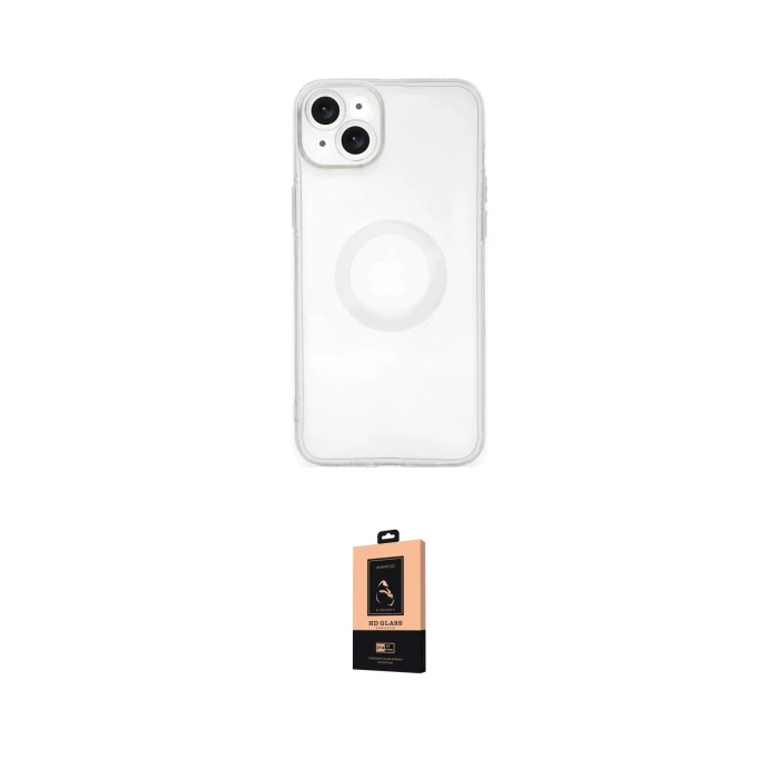 ieg™ iPhone 14 Plus Kılıf Kutup Klasik - Şeffaf Maxco Cam Ekran Koruyucu
