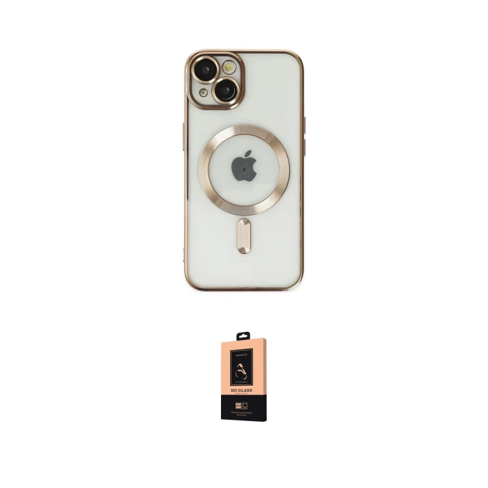 ieg™ iPhone 14 Plus Kılıf Nova Işık Özel Seri - Şeffaf Maxco Cam Ekran Koruyucu