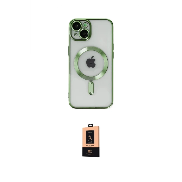 ieg™ iPhone 14 Plus Kılıf Nova Işık Özel Seri - Şeffaf Maxco Cam Ekran Koruyucu