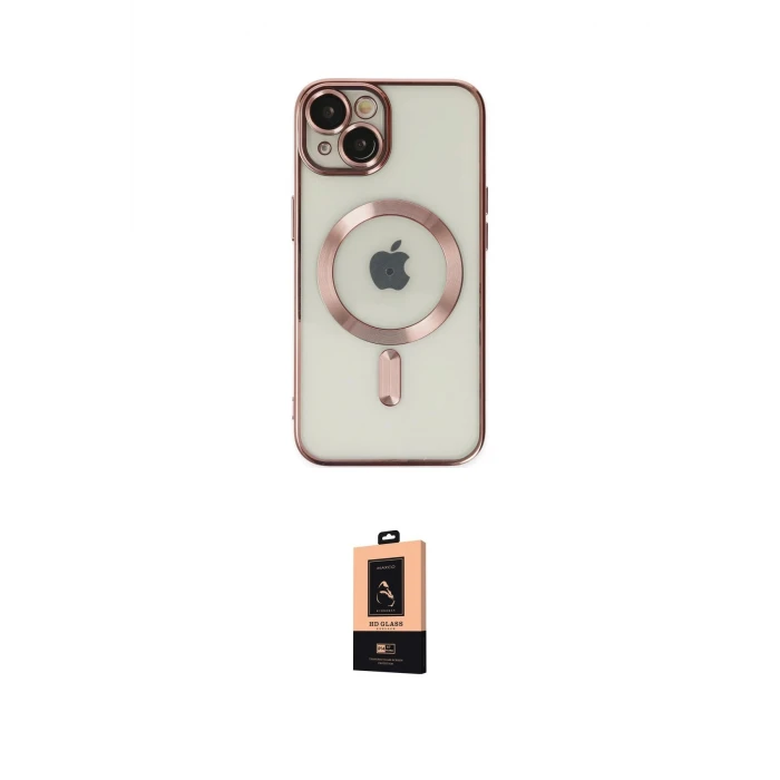 ieg™ iPhone 14 Plus Kılıf Nova Işık Özel Seri - Şeffaf Maxco Cam Ekran Koruyucu