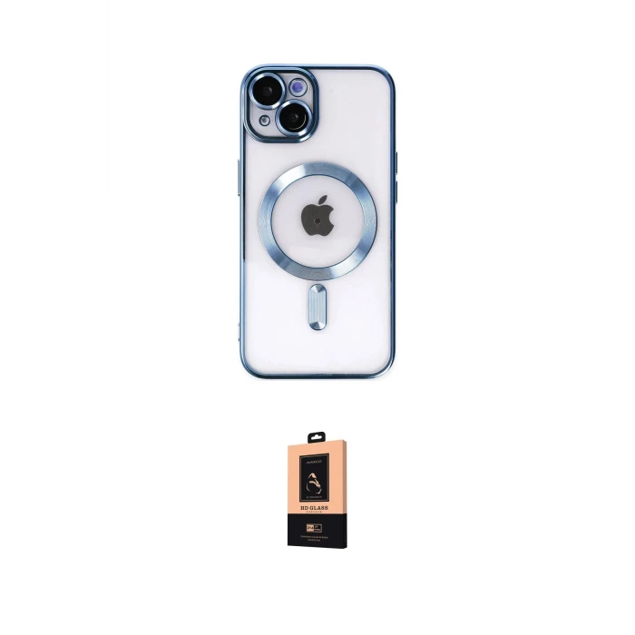 ieg™ iPhone 14 Plus Kılıf Nova Işık Özel Seri - Şeffaf Maxco Cam Ekran Koruyucu