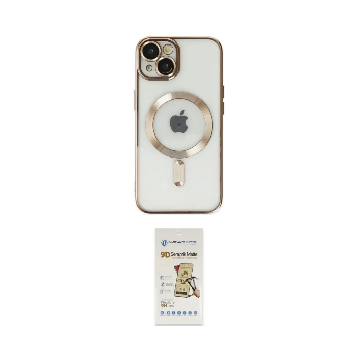 ieg™ iPhone 14 Plus Kılıf Nova Işık Özel Seri - Siyah Mat Seramik Nano Ekran Koruyucu