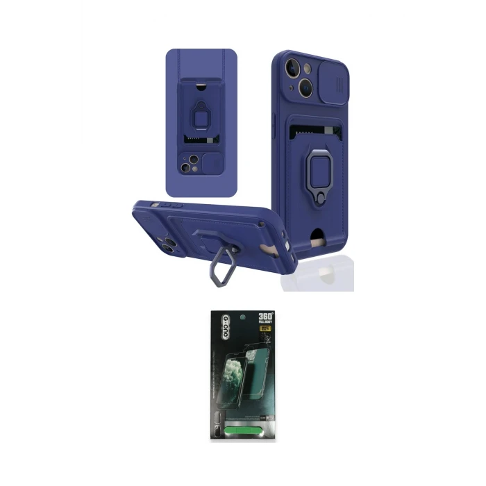 ieg™ iPhone 14 Plus Kılıf Vadi Form Prime - Siyah 360 Mat Full Body Arka Koruyucu
