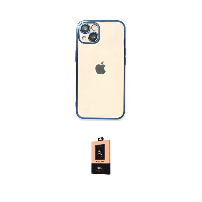 ieg™ iPhone 14 Plus Kılıf Vadi Minimal - Şeffaf Maxco Cam Ekran Koruyucu