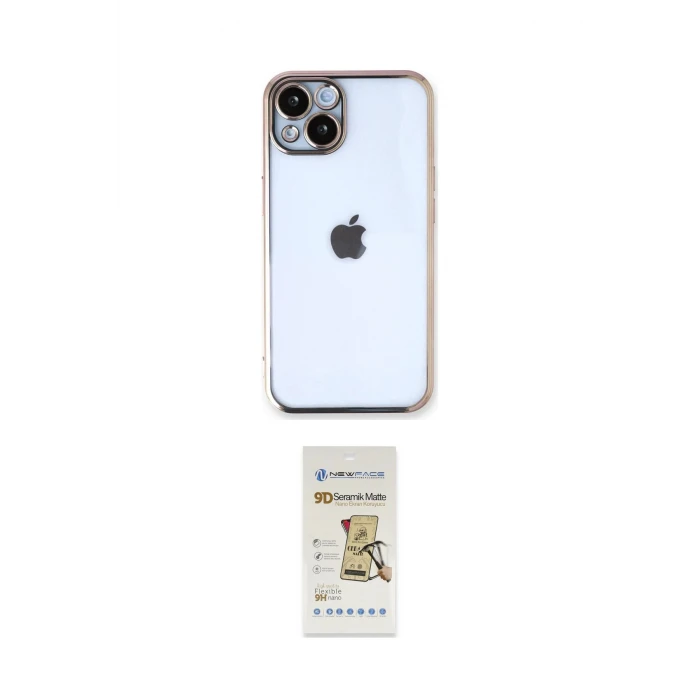 ieg™ iPhone 14 Plus Kılıf Vadi Minimal - Siyah Mat Seramik Nano Ekran Koruyucu