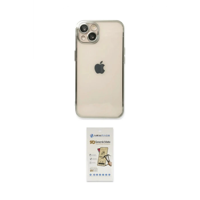 ieg™ iPhone 14 Plus Kılıf Vadi Minimal - Siyah Mat Seramik Nano Ekran Koruyucu