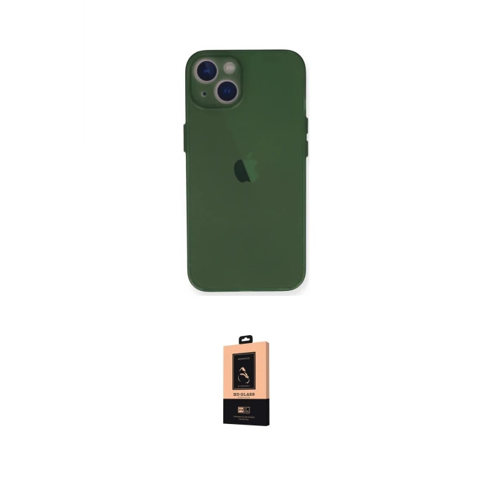 ieg™ iPhone 14 Plus Kılıf Yadigar Yansıma Serisi - Şeffaf Maxco Cam Ekran Koruyucu
